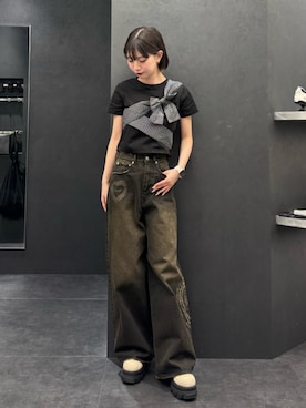 「EMODA（エモダ）のアイテム（パンツ）」を使った、Yuzukiさん（レディース・160cm）の春コーディネート