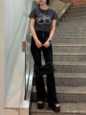 「EMODA（エモダ）のアイテム（バッグ）」を使った、Yuzukiさん（レディース・160cm）の春コーディネート