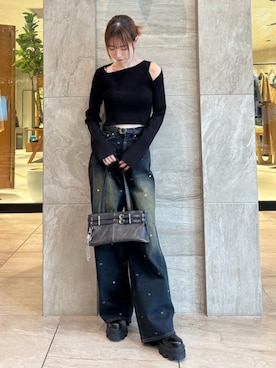 「EMODA（エモダ）のアイテム（ハンドバッグ）」を使った、Yuzukiさん（レディース・160cm）の秋コーディネート