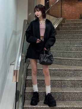 Yuzukiさん（レディース・160cm）の冬コーディネート