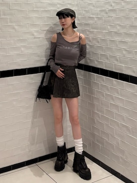 「EMODA（エモダ）のアイテム（バッグ）」を使った、Yuzukiさん（レディース・160cm）の春コーディネート