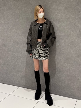 「EMODA（エモダ）のバルキープランプフィットブーツ（ブーツ）」を使った、Yuzukiさん（レディース・160cm）の秋コーディネート