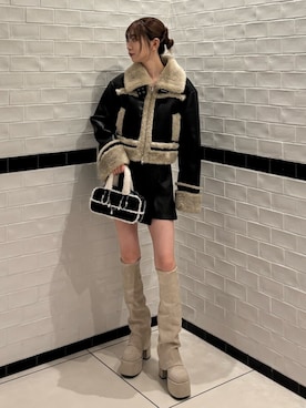 「EMODA（エモダ）のアイテム」を使った、Yuzukiさん（レディース・160cm）の秋コーディネート