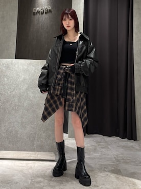 Yuzukiさん（レディース・160cm）の冬コーディネート