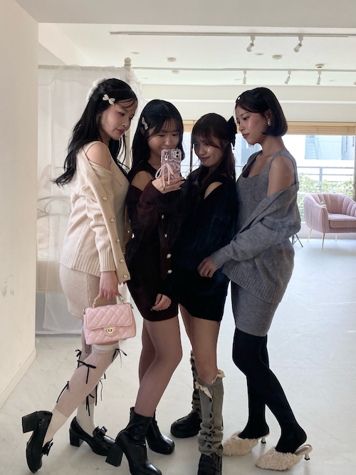 セール】【2025秋冬新作】【セットアップ】リブタイトニットワンピース