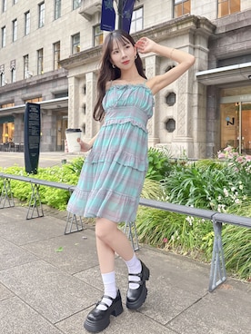 「アイテム（ワンピース）」を使った、mejoul_staffさん（レディース・160cm）の夏コーディネート