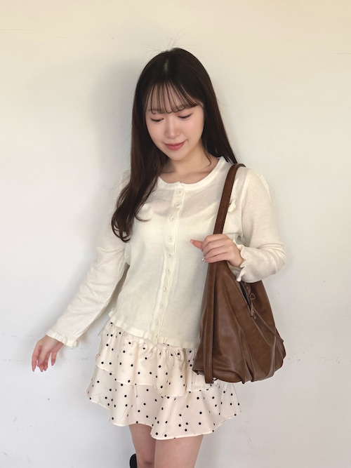 セール】【2026春夏新作】【インパン付き】ドット柄フレアティアード