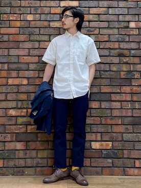 「EDWIN（エドウィン）のアイテム（チノパンツ）」を使った、-TSUKA-さん（メンズ・168cm）の夏コーディネート
