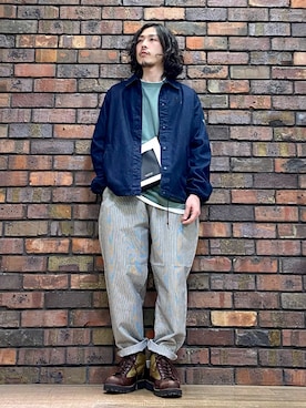 「CAMP7（キャンプセブン）のアイテム（その他アウター）」を使った、-TSUKA-さん（メンズ・168cm）の冬コーディネート