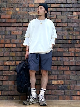 「CAMP7（キャンプセブン）のアイテム（パンツ）」を使った、-TSUKA-さん（メンズ・168cm）の夏コーディネート
