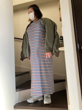 「CIAOPANIC TYPY（チャオパニックティピー）のアイテム（MA-1）」を使った、イクナオさん（レディース・154cm）の冬コーディネート
