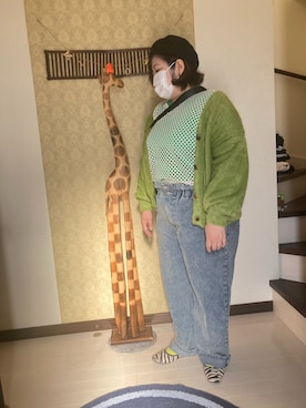 「JEANASIS（ジーナシス）のアイテム（バレエシューズ）」を使った、イクナオさん（レディース・154cm）の冬コーディネート