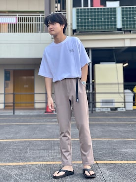 「WILD THINGS（ワイルドシングス）のアイテム（パンツ）」を使った、mizukiさん（メンズ・170cm）の夏コーディネート