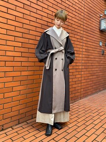INella（イネラ）の「【INella(イネラ)】バイカラーロングコート