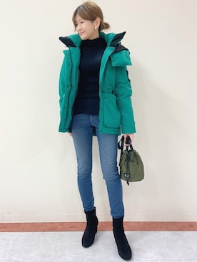 「CAMP7（キャンプセブン）のアイテム（ジャケット/アウター）」を使った、まあちゃみさん（レディース・164cm）の秋コーディネート