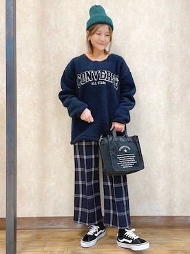 「HONEYSUCKLE ROSE（ハニーサックルローズ）のアイテム（帽子）」を使った、まあちゃみさん（レディース・164cm）の冬コーディネート