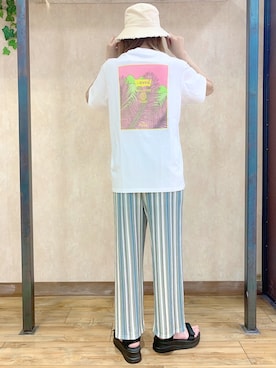「HONEYSUCKLE ROSE（ハニーサックルローズ）のアイテム（帽子）」を使った、まあちゃみさん（レディース・164cm）の春コーディネート