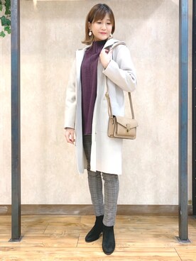 「HONEYSUCKLE ROSE（ハニーサックルローズ）のアイテム（その他アウター）」を使った、まあちゃみさん（レディース・164cm）の冬コーディネート