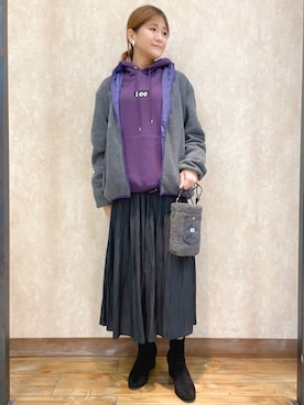 「CAMP7（キャンプセブン）のアイテム（ジャケット/アウター）」を使った、まあちゃみさん（レディース・164cm）の秋コーディネート