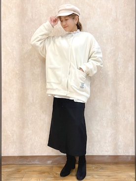 「DISCUS（ディスカス）のアイテム」を使った、まあちゃみさん（レディース・164cm）の秋コーディネート