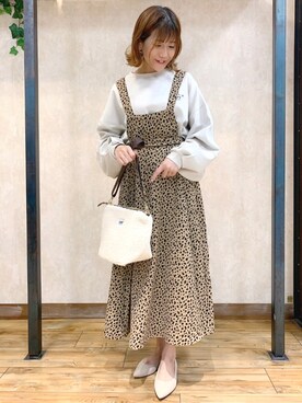 「CAMP7」｜「アイテム（スカート）」を使った、まあちゃみさん（レディース・164cm）の秋コーディネート