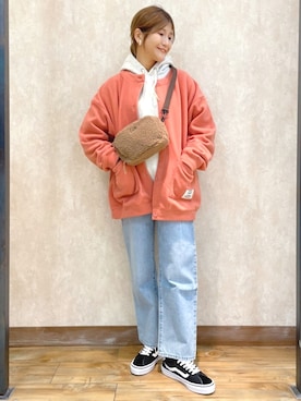 「DISCUS（ディスカス）のアイテム」を使った、まあちゃみさん（レディース・164cm）の冬コーディネート