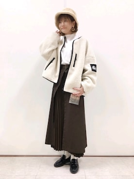 「CAMP7（キャンプセブン）のアイテム（その他アウター）」を使った、まあちゃみさん（レディース・164cm）の秋コーディネート