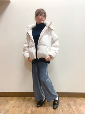「HONEYSUCKLE ROSE（ハニーサックルローズ）のアイテム（ブルゾン）」を使った、まあちゃみさん（レディース・164cm）の秋コーディネート