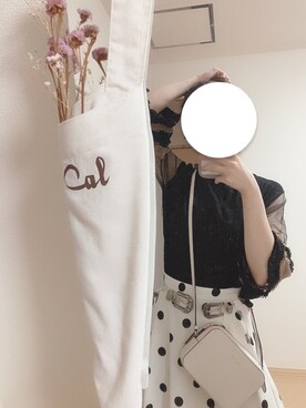 「COACH（コーチ）のアイテム（ショルダーバッグ、ホワイト系）」を使った、ameame5903さん（レディース）の夏コーディネート
