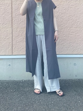 「ステッチ」｜「アイテム（その他アウター）」を使った、kanaさん（レディース・149cm）の夏コーディネート