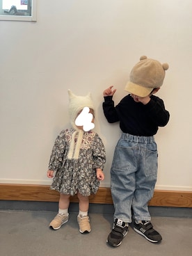 「アイテム（ワンピース、その他）」を使った、hinaharu0708さん（キッズ・90cm）の秋コーディネート