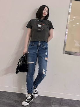 「CONVERSE ALL STAR（コンバースオールスター）のアイテム」を使った、Ell(ᐢ.ˬ.ᐢ) さん（レディース・157cm）の春コーディネート