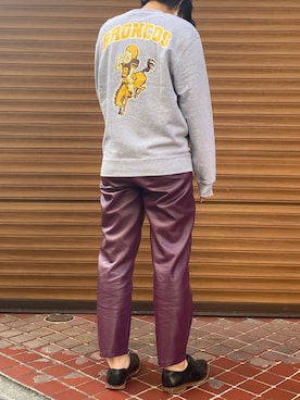 「コーディネート」｜「アイテム（スウェット）」を使った、AIRIさん（レディース・160cm）の秋コーディネート