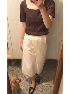 「OLコーデ」｜「アイテム（パンツ）」を使った、megmemegmeさん（レディース・162cm）の夏コーディネート
