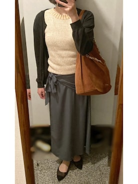 「OLコーデ」｜「アイテム（パンツ）」を使った、megmemegmeさん（レディース・162cm）の秋コーディネート