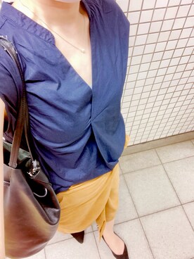 「OLコーデ」｜「アイテム（パンプス）」を使った、megmemegmeさん（レディース・162cm）の夏コーディネート