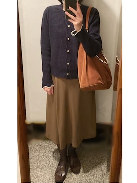 「お仕事スタイル」｜「アイテム（ワンピース/ドレス）」を使った、megmemegmeさん（レディース・162cm）の秋コーディネート