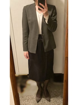 「OLコーデ」｜「アイテム（パンプス）」を使った、megmemegmeさん（レディース・162cm）の秋コーディネート