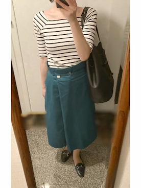 「Steven Alan（スティーブンアラン）のアイテム（トートバッグ）」を使った、megmemegmeさん（レディース・162cm）の夏コーディネート