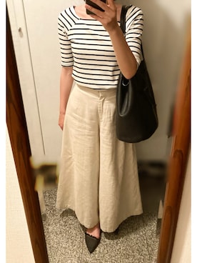 「OLコーデ」｜「アイテム（パンツ）」を使った、megmemegmeさん（レディース・162cm）の夏コーディネート