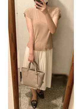 「OLコーデ」｜「アイテム（パンツ）」を使った、megmemegmeさん（レディース・162cm）の夏コーディネート