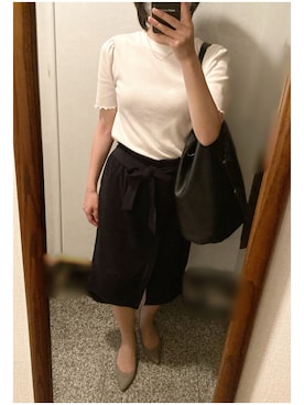 「OLコーデ」｜「アイテム（パンプス）」を使った、megmemegmeさん（レディース・162cm）の夏コーディネート
