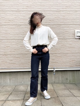 「OZOC（オゾック）のアイテム（トップス）」を使った、ほたて子。さん（レディース・157cm）の秋コーディネート