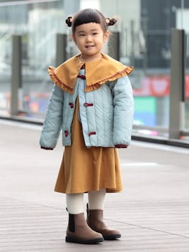 「アイテム（ダウンジャケット/コート）」を使った、B:MING by BEAMS KIDSさん（キッズ・90cm）の秋コーディネート