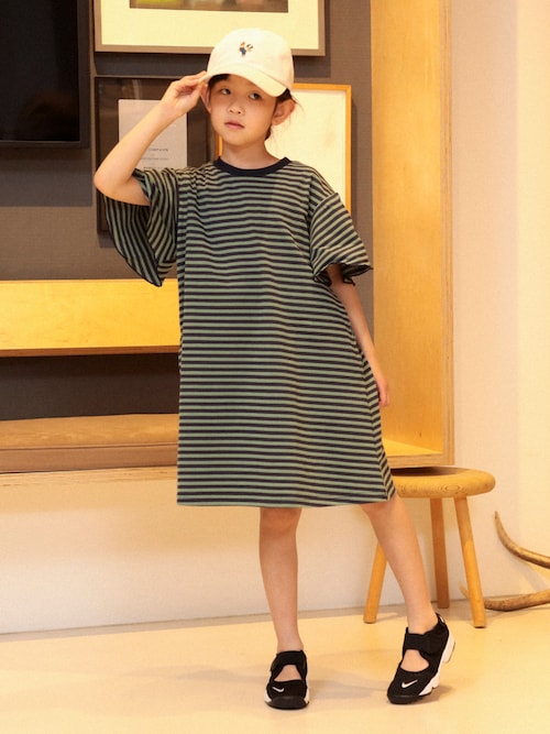 Kaon リボンボーダーワンピース　BEAMS ミュベール sono cen MUVEIL リボンボーダーワンピース | KOKO
