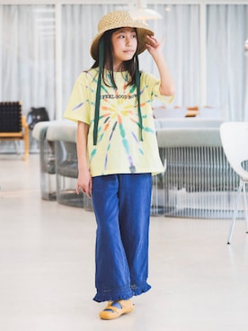 「アイテム（ハット、ブラウン系）」を使った、B:MING by BEAMS KIDSさん（キッズ・135cm）の夏コーディネート