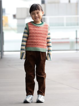 「アイテム（ベスト）」を使った、B:MING by BEAMS KIDSさん（キッズ・110cm）の冬コーディネート