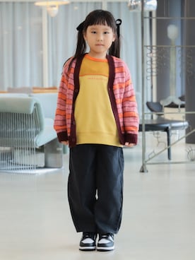 「アイテム（デニムパンツ）」を使った、B:MING by BEAMS KIDSさん（キッズ・110cm）の秋コーディネート