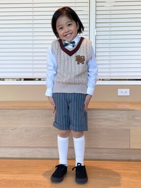 「セレモニーコーデ」｜B:MING by BEAMS KIDSさん（キッズ・110cm）の冬コーディネート
