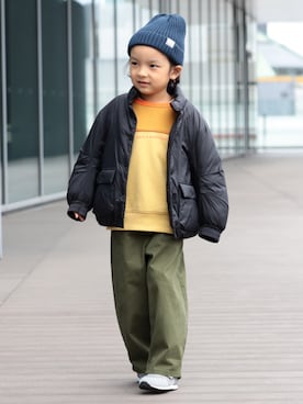 「アイテム（帽子）」を使った、B:MING by BEAMS KIDSさん（キッズ・110cm）の秋コーディネート